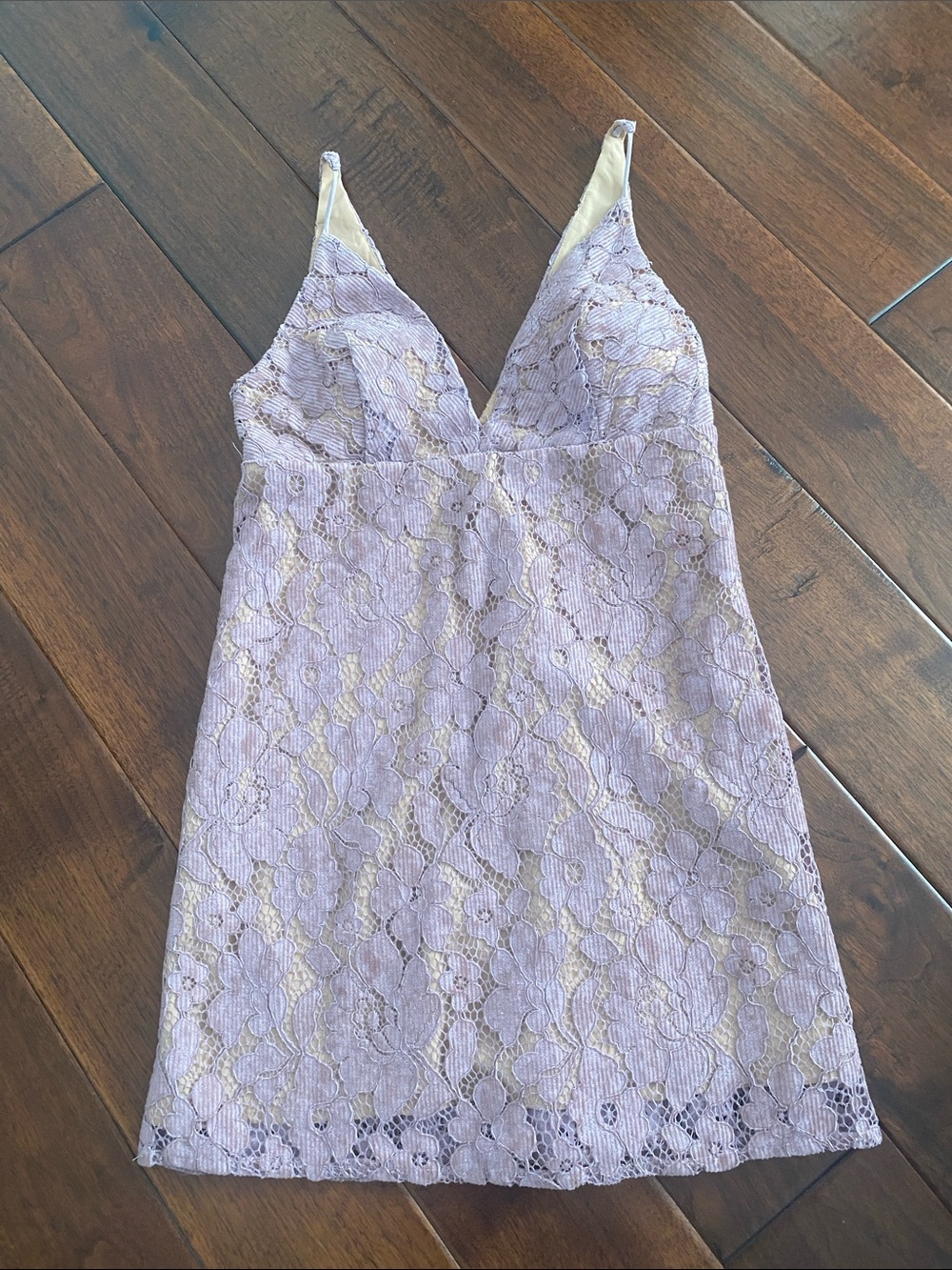Free People Lavender Lace Mini Dress